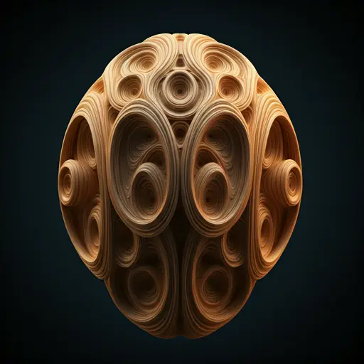 Intricate 3D digital sculpture render created with AI image generator