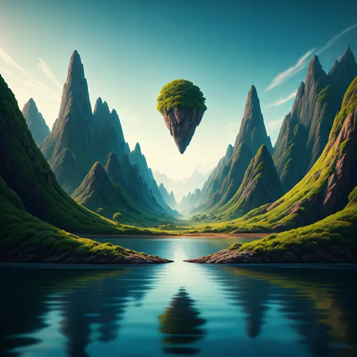 AI generated fantasy landscape artwork from LUNA app