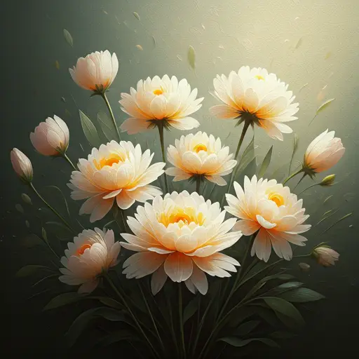 Impressionist oil painting style AI art of flowers - LUNA art style