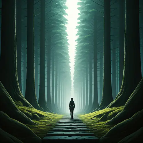 AI generated concept art of a futuristic forest - creative AI tool