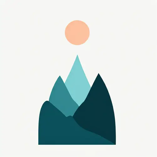 Surreal AI generated mountain dreamscape wallpaper